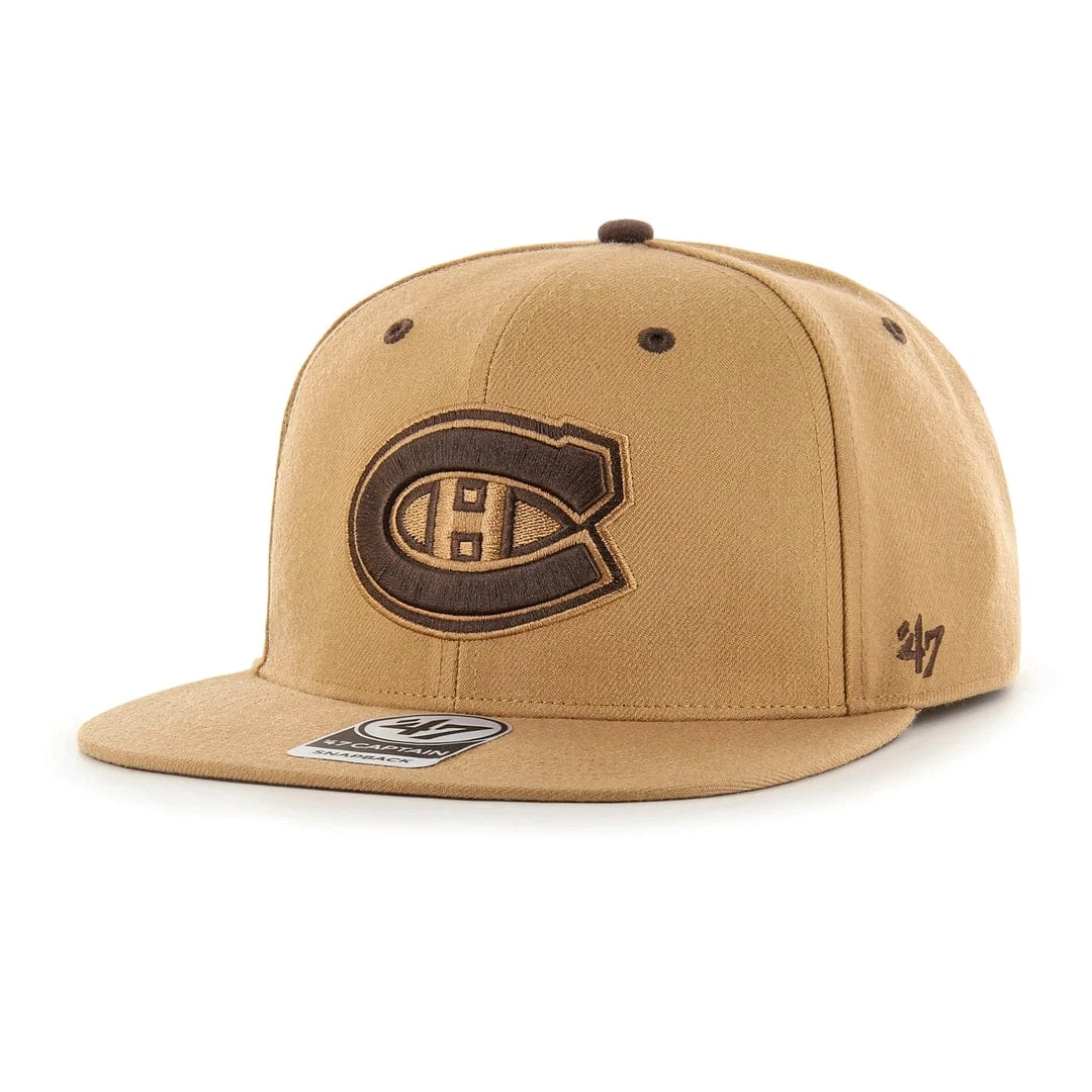 '47 BRAND Montreal Canadiens 47 Brand NHL Toffee Captain Hat Tan 3 '47 BRAND Montreal Canadiens 47 Brand NHL Toffee Captain Hat Tan