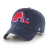 '47 BRAND Quebec Nordiques - 47 Brand NHL Clean Up Adjustable Hat 1 '47 BRAND Quebec Nordiques - 47 Brand NHL Clean Up Adjustable Hat -Hockey Gear Shop 47 brand hats quebec nordiques 47 brand nhl clean up adjustable hat osfm navy 30392359059522