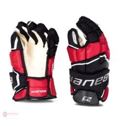 Bauer Supreme 2S Pro Junior Hockey Gloves -Hockey Gear Shop bauer gloves bauer supreme 2s pro junior hockey gloves black red white 10 28743792263234