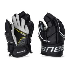 Bauer Supreme 3S Pro Junior Hockey Gloves -Hockey Gear Shop bauer gloves bauer supreme 3s pro junior hockey gloves black white 10 28743839154242