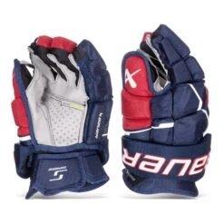 Bauer Supreme Mach Intermediate Hockey Gloves -Hockey Gear Shop bauer gloves bauer supreme mach intermediate hockey gloves navy red white 13 30597297537090
