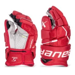Bauer Supreme Mach Intermediate Hockey Gloves -Hockey Gear Shop bauer gloves bauer supreme mach intermediate hockey gloves red 12 30597298028610