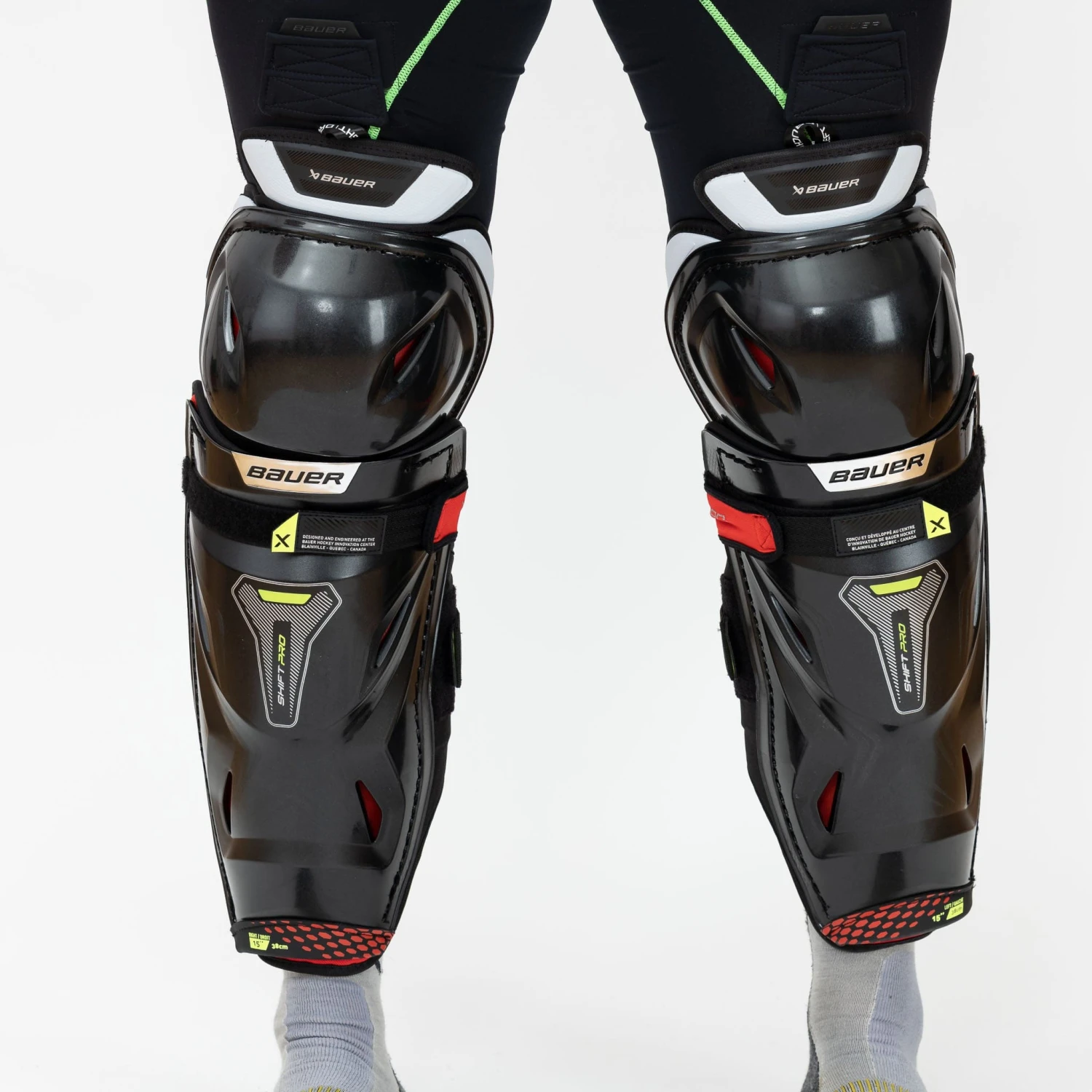 Bauer Vapor Shift Pro Junior Hockey Shin Guards 4 Bauer Vapor Shift Pro Junior Hockey Shin Guards - Image 2