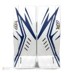 Brian's OPTiK X2 Junior Goalie Leg Pads -Hockey Gear Shop brian s leg pads brian s optik x2 junior goalie leg pads white blue 27 1 28744291221570