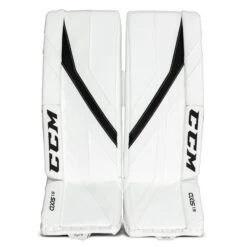 CCM Axis A1.5 Junior Goalie Leg Pads - Source Exclusive -Hockey Gear Shop ccm leg pads ccm axis a1 5 junior goalie leg pads source exclusive white white black black 26 1 30347148656706