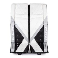 CCM Extreme Flex E5.9 Intermediate Goalie Leg Pads - Source Exclusive -Hockey Gear Shop ccm leg pads ccm extreme flex e5 9 intermediate goalie leg pads source exclusive white white black silver 30 1 28744300068930