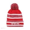 CCM Fleece Pom Knit Toque -Hockey Gear Shop ccm toques ccm fleece pom knit toque red osfa 28744390934594