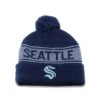 Seattle Kraken Fanatics NHL Iconic Cuffed Pom Toque -Hockey Gear Shop fanatics toques seattle kraken fanatics nhl iconic cuffed pom toque navy osfa 30633619587138