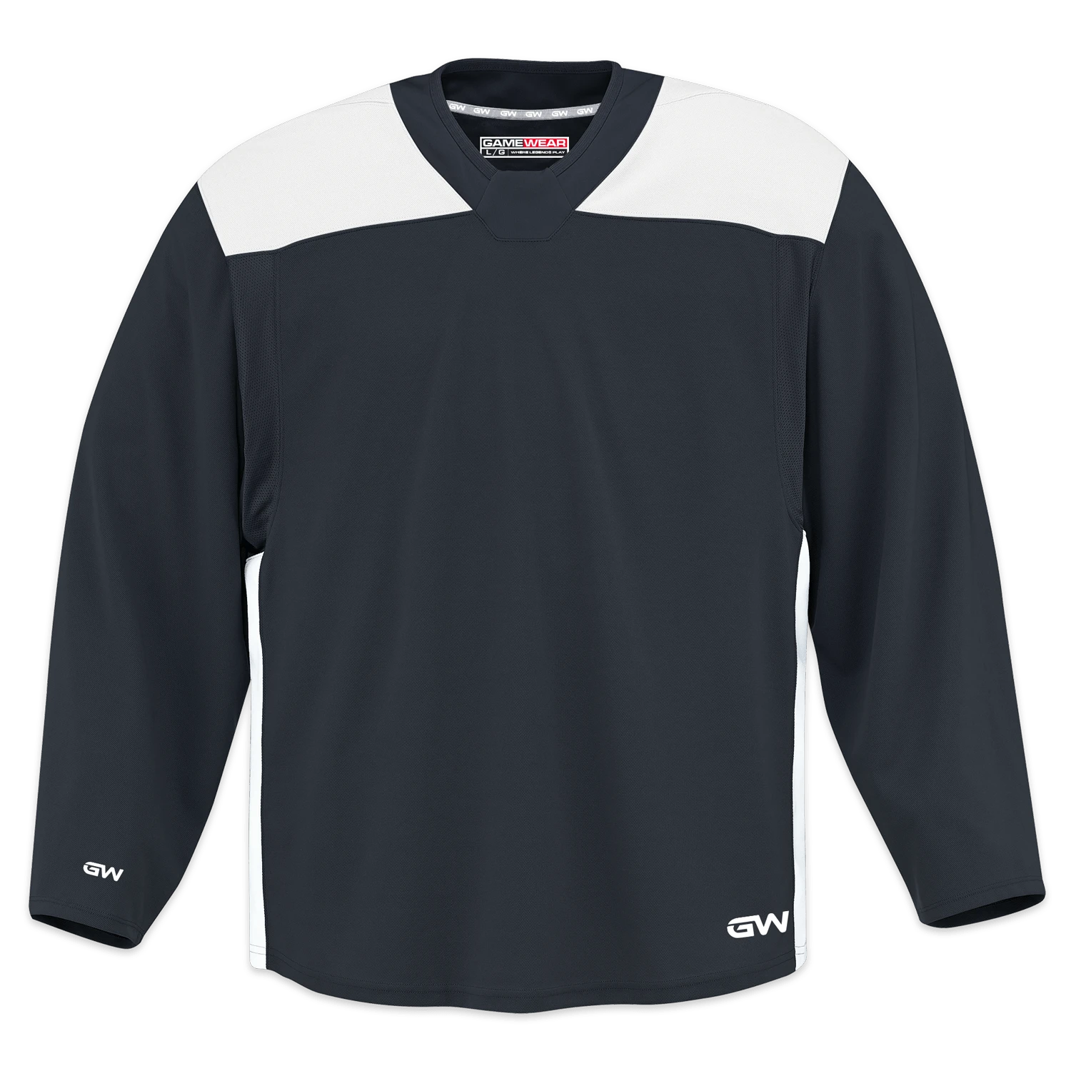GameWear GW6500 ProLite Series Junior Hockey Practice Jersey - Black / White 3 GameWear GW6500 ProLite Series Junior Hockey Practice Jersey - Black / White