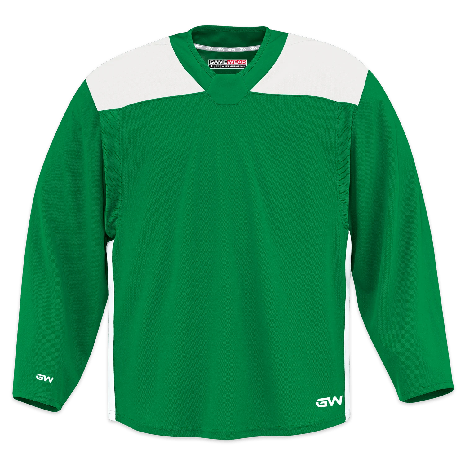 GameWear GW6500 ProLite Series Junior Hockey Practice Jersey - Kelly Green / White 3 GameWear GW6500 ProLite Series Junior Hockey Practice Jersey - Kelly Green / White