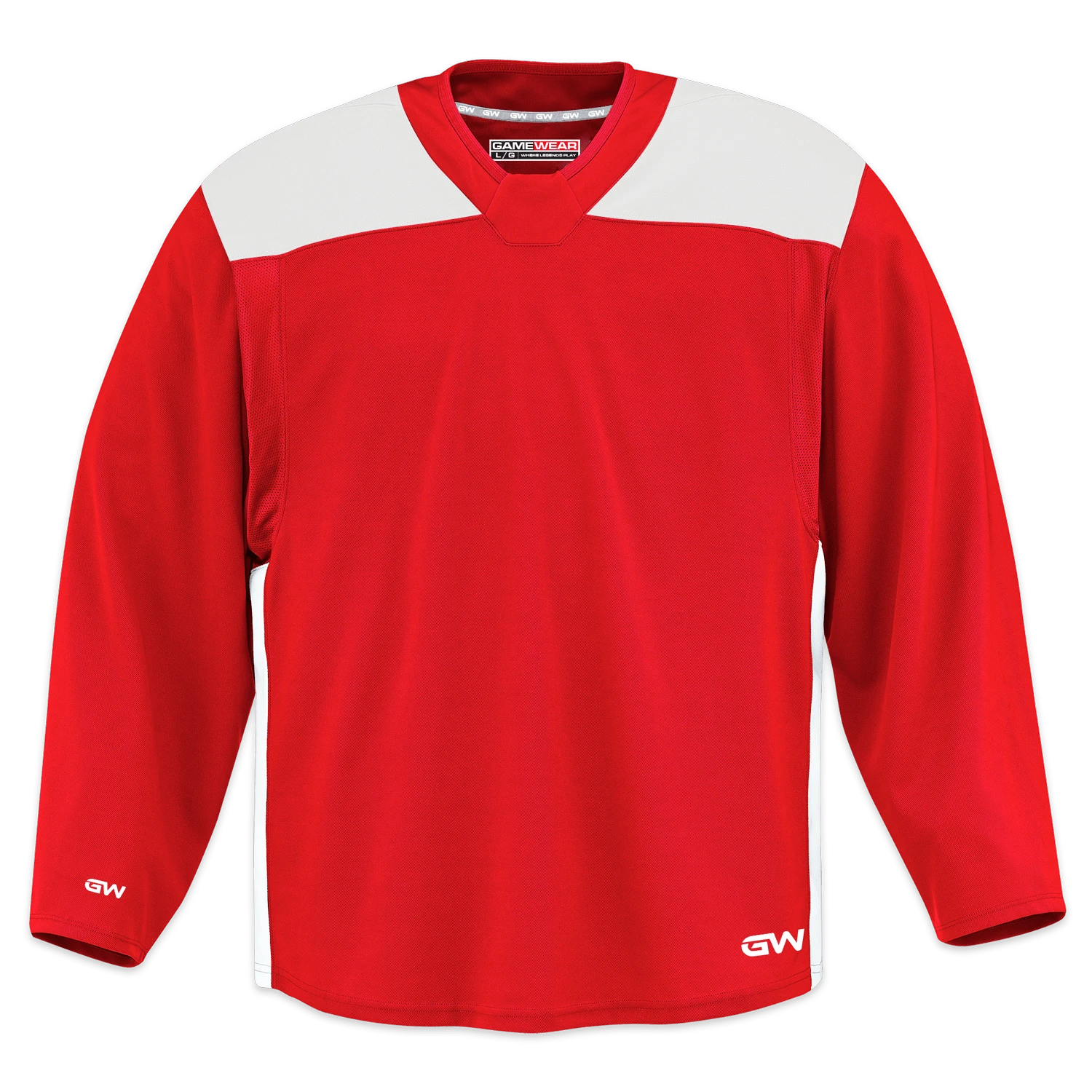 GameWear GW6500 ProLite Series Senior Hockey Practice Jersey - Red / White 3 GameWear GW6500 ProLite Series Senior Hockey Practice Jersey - Red / White