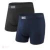 Saxx Vibe Boxers - Black / Navy (2 Pack) 2 Saxx Vibe Boxers - Black / Navy (2 Pack) -Hockey Gear Shop saxx underwear saxx vibe boxers black navy 2 pack black navy s 28744435040322