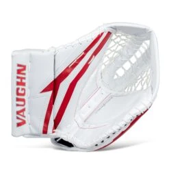 Vaughn Velocity V9 Pro Carbon Senior Goalie Catcher -Hockey Gear Shop vaughn catchers vaughn velocity v9 pro carbon senior goalie catcher white red regular 28743623606338