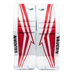 Vaughn Velocity V9 Pro Senior Goalie Leg Pads -Hockey Gear Shop vaughn leg pads vaughn velocity v9 pro senior goalie leg pads white red 33 2 28744339128386