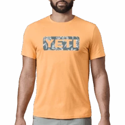 Yeti Floral Logo Badge Shortsleeve Shirt -Hockey Gear Shop yeti shirts yeti floral logo badge shortsleeve shirt salmon s 30643929055298